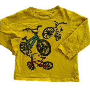 Baby Gap Yellow Long Sleeve Bicycle Bike Shirt Size 3Yrs